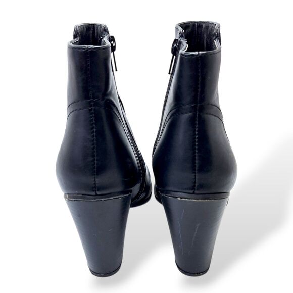 Dream Pairs Black Kendal Ankle Boots Size 8.5 – 3” Block Heel Zip Closure - Picture 4 of 10